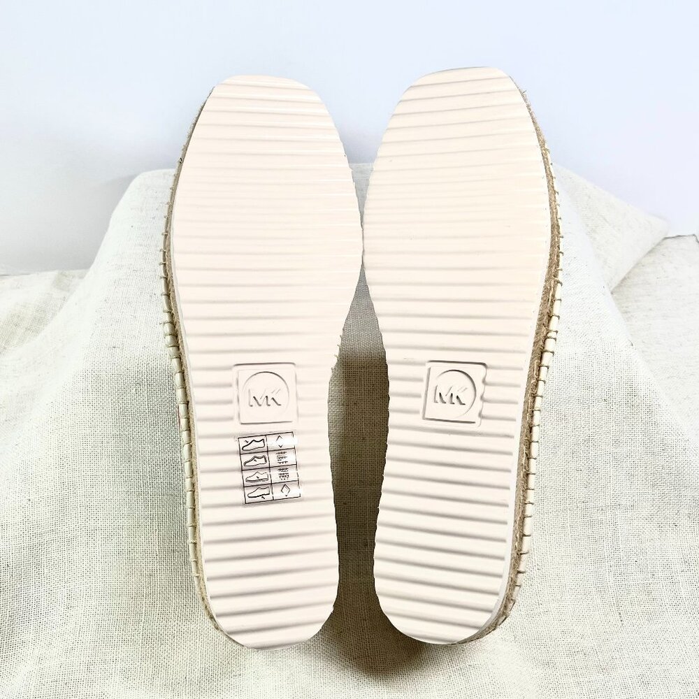 NWOT Michael Kors Floral Espadrille Flats MK Lenny Cottagecore slip-ons size 9 - Picture 4 of 16